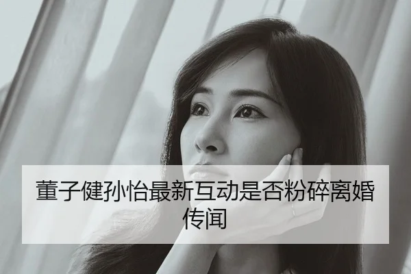 董子健孙怡最新互动是否粉碎离婚传闻